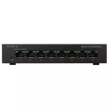 Коммутатор Cisco SG110D-08, кол-во портов: 8x1 Гбит/с (SG110D-08-EU)