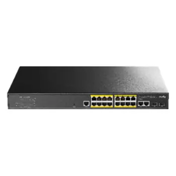 Коммутатор Cudy GS2018PS2-200W, управляемый, кол-во портов: 16x1 Гбит/с, SFP 2x1, кол-во SFP/uplink: RJ-45 2x1 Гбит/с, установка в стойку, PoE: 16x30 Вт (макс. 200 Вт)