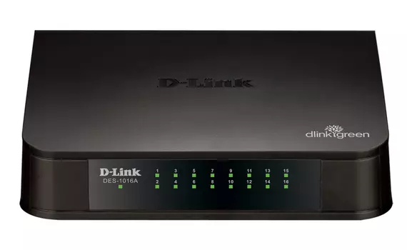 Коммутатор D-Link DES-1016A, кол-во портов: 16x100 Мбит/с (DES-1016A/E2A)