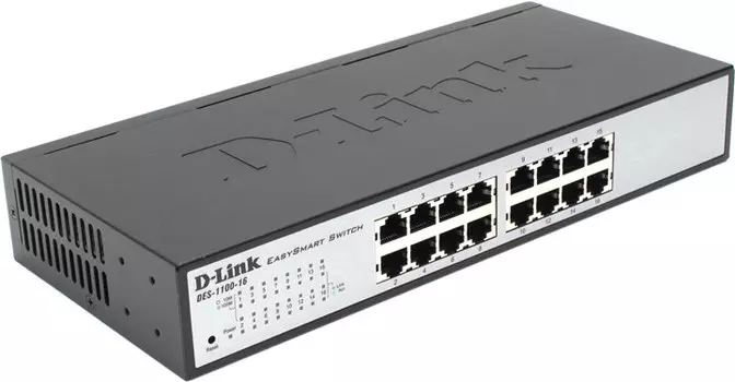 Коммутатор D-link DES-1100-16, управляемый, кол-во портов: 16x100 Мбит/с, установка в стойку (DES-1100-16/A2A)