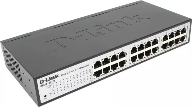 Коммутатор D-link DES-1100-24, управляемый, кол-во портов: 24x100 Мбит/с, установка в стойку (DES-1100-24/A2A)