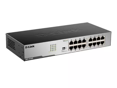 Коммутатор D-link DGS-1016D, кол-во портов: 16x1 Гбит/с, установка в стойку (DGS-1016D/I2A)