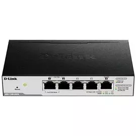 Коммутатор D-link DGS-1100-05PDV2, управляемый, кол-во портов: 5x1 Гбит/с, PoE: 2x15.4Вт (макс. 18Вт) (DGS-1100-05PDV2/A1A)