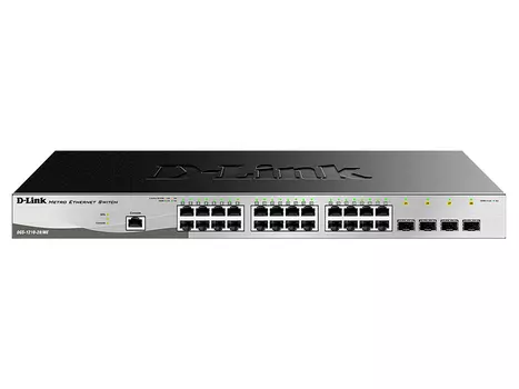 Коммутатор D-link DGS-1210-28/ME, управляемый, кол-во портов: 24x1 Гбит/с, кол-во SFP/uplink: SFP 4x1 Гбит/с, установка в стойку (DGS-1210-28/ME/B1A)