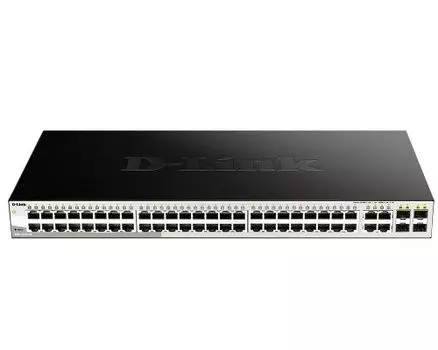 Коммутатор D-Link DGS-1210-52, управляемый, кол-во портов: 48x1 Гбит/с, combo RJ-45/SFP 4x1, установка в стойку (DGS-1210-52/FL2A)