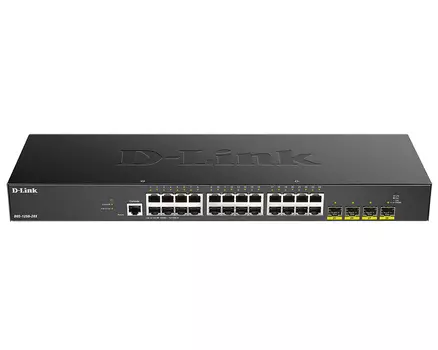 Коммутатор D-Link DGS-1250-28X, управляемый, кол-во портов: 24x1 Гбит/с, кол-во SFP/uplink: SFP+ 4x10 Гбит/с, установка в стойку (DGS-1250-28X/A1A(ISP))