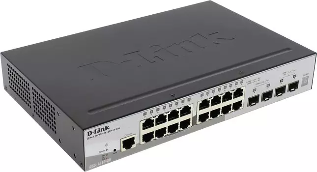 Коммутатор D-link DGS-1510-20, управляемый, кол-во портов: 16x1 Гбит/с, SFP 2x1 Гбит/с, кол-во SFP/uplink: SFP+ 2x10 Гбит/с, установка в стойку (DGS-1510-20/A1A)