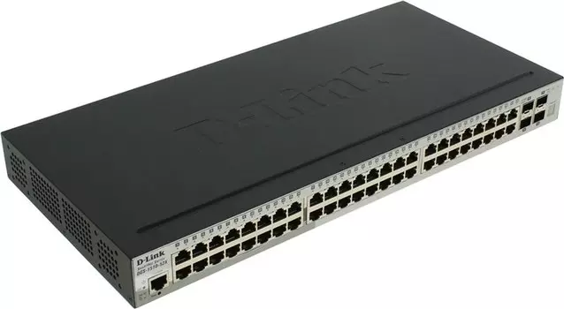 Коммутатор D-link DGS-1510-52X, управляемый, кол-во портов: 48x1 Гбит/с, кол-во SFP/uplink: SFP+ 4x10 Гбит/с, установка в стойку (DGS-1510-52X/A2A)