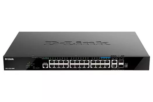 Коммутатор D-link DGS-1520-28MP, управляемый, кол-во портов: 24x1 Гбит/с, SFP+ 2x10 Гбит/с, кол-во SFP/uplink: RJ-45 2x10 Гбит/с, установка в стойку, PoE: 24x30Вт (макс. 370Вт) (DGS-1520-28MP/A1A)