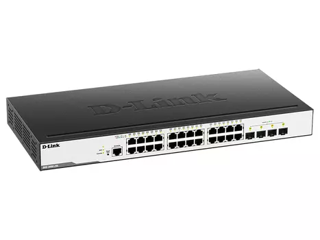 Коммутатор D-link DGS-3000-28L, управляемый, кол-во портов: 24x1 Гбит/с, кол-во SFP/uplink: SFP 4x1 Гбит/с, установка в стойку (DGS-3000-28L/B1A)