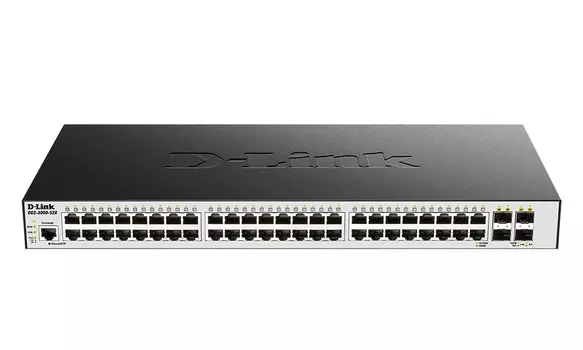 Коммутатор D-link DGS-3000-52X, управляемый, кол-во портов: 48x1 Гбит/с, кол-во SFP/uplink: SFP+ 4x10 Гбит/с, установка в стойку (DGS-3000-52X/B2A)