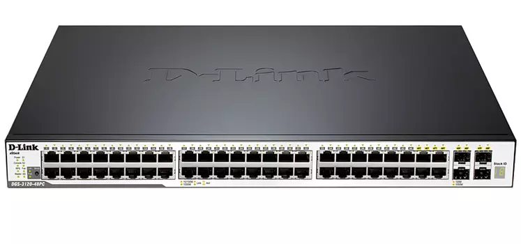 Коммутатор D-link DGS-3120-48PC, управляемый, кол-во портов: 44x1 Гбит/с, combo RJ-45/SFP 4x1 Гбит/с, установка в стойку, PoE: 44x30Вт (макс. 370Вт) (DGS-3120-48PC/B1ASI)