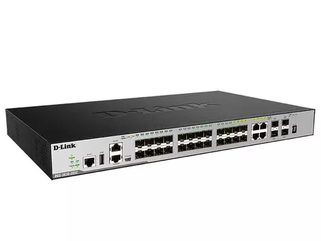 Коммутатор D-link DGS-3630-28SC, управляемый, кол-во портов: 4x1 Гбит/с, SFP 20x1 Гбит/с, кол-во SFP/uplink: SFP+ 4x10 Гбит/с, установка в стойку (DGS-3630-28SC/A2ASI)