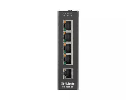 Коммутатор D-link DIS-100E-5W, кол-во портов: 5x100 Мбит/с, на DIN-рейку (DIS-100E-5W/A1A)