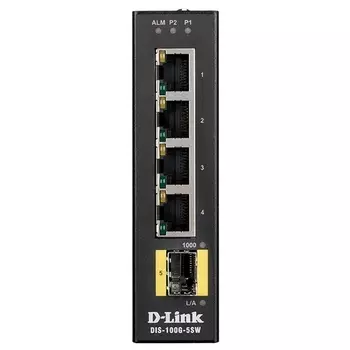 Коммутатор D-link DIS-100G-5SW, кол-во портов: 4x1 Гбит/с, кол-во SFP/uplink: SFP 1x1 Гбит/с (DIS-100G-5SW)