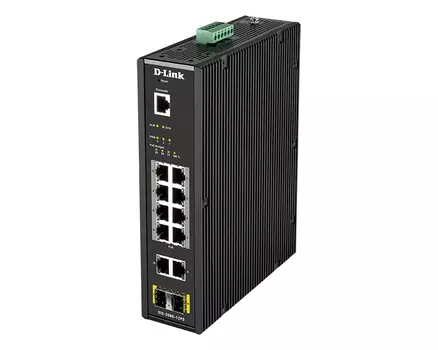 Коммутатор D-link DIS-200G-12PS, управляемый, кол-во портов: 10x1 Гбит/с, PoE:8x30 Вт (макс. 123 Вт) (DIS-200G-12PS/A1A)