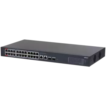 Коммутатор Dahua CS4228-24GT-375, управляемый, кол-во портов: 24x1 Гбит/с, кол-во SFP/uplink: combo RJ-45/SFP 2x1 Гбит/с, установка в стойку, PoE: 24x90 Вт (макс. 375 Вт) (DH-CS4228-24GT-375)