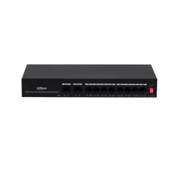 Коммутатор DAHUA DH-PFS3010-8ET-65 , кол-во портов: 8x100 Мбит/с, кол-во SFP/uplink: RJ-45 2x100 Мбит/с, PoE: 8x30Вт (макс. 65Вт) (DH-PFS3010-8ET-65 )