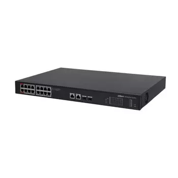Коммутатор DAHUA DH-PFS3220-16GT-190, управляемый, кол-во портов: 16x1 Гбит/с, SFP 2x1 Гбит/с, кол-во SFP/uplink: RJ-45 2x1 Гбит/с, установка в стойку, PoE (DH-PFS3220-16GT-190)