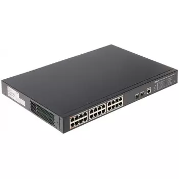 Коммутатор DAHUA DH-PFS4226-24GT-360, управляемый, кол-во портов: 24x1 Гбит/с, SFP 2, установка в стойку, PoE: 24x60Вт (макс. 360Вт) (DH-PFS4226-24GT-360)