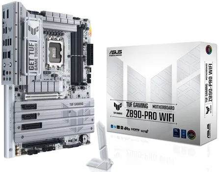 Материнская плата ATX ASUS TUF GAMING Z890-PRO WIFI 90MB1IR0-M0EAY0 LGA1851, Z890, 4*DDR5 (9066), 4*SATA, 4*M.2, 6*USB 3.2, 2*PCIe x16, PCIe x4, 2*Thu