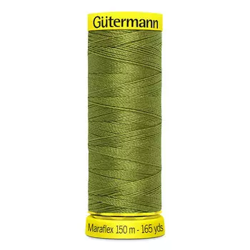 777000 Нить Maraflex для трикотажных материалов, 150м, 100% ПБТ, Gutermann (582 зеленая горчица)
