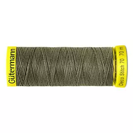 05 Нить Deco Stitch 70 для декоративных швов, 70м, 100% п/э Gutermann 702160 (824 зеленый камуфляж)