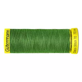 05 Нить Deco Stitch 70 для декоративных швов, 70м, 100% п/э Gutermann 702160 (396 ярко-зеленый)