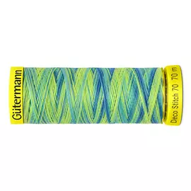 06 Нить Deco Stitch 70 мультиколор для декоративных швов, 70м, 100% п/э Gutermann 702161 (9968)