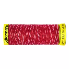06 Нить Deco Stitch 70 мультиколор для декоративных швов, 70м, 100% п/э Gutermann 702161 (9984)