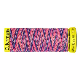 06 Нить Deco Stitch 70 мультиколор для декоративных швов, 70м, 100% п/э Gutermann 702161 (9819)