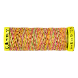 06 Нить Deco Stitch 70 мультиколор для декоративных швов, 70м, 100% п/э Gutermann 702161 (9873)