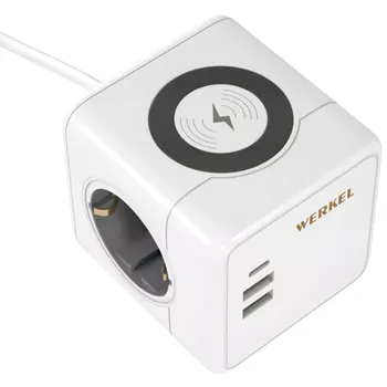 Розеточный блок 3-местный + 3 USB + беспроводная зарядка Werkel 4690389204265 W6513501 a066454