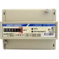 Счетчик электроэнергии Энергомера 101003001011074 ЦЭ6803В 1 230В 5-60А 3ф.4пр. М7 Р31 трехфазный однотарифный, 5(60), кл.точ. 1.0, D, ЭМОУ