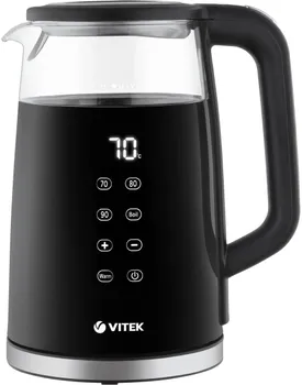 Чайник электрический VITEK VT-8827 1.7л. 2.2 кВт, стекло/металл, черный ( VT-8827)