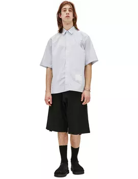 Short Sleeves Patched Shirt