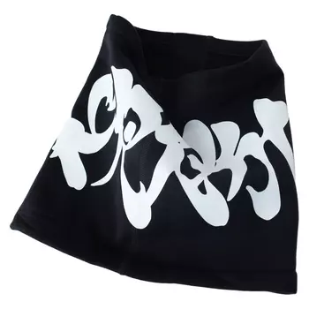 Monoprint-calligraphy snood scarf