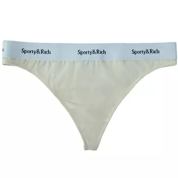 Beige Serif thong