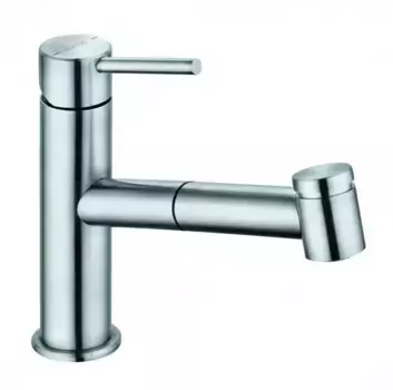 Смеситель для кухонной мойки «Kludi» Steel 44851F860 с выдвижным изливом хром