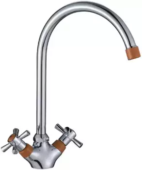 Смеситель для кухонной мойки «Decoroom» DR51028-Orange хром/оранжевый