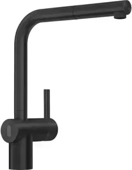 Смеситель для кухонной мойки «Franke» Atlas Neo Sensor pull-out 115.0625.527 с выдвижным изливом чёрный матовый