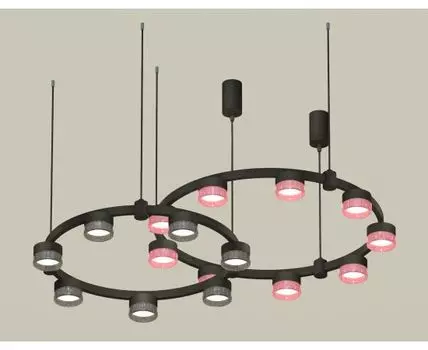 Подвесная люстра Ambrella light Techno Ring с композитным хрусталем Traditional DIY