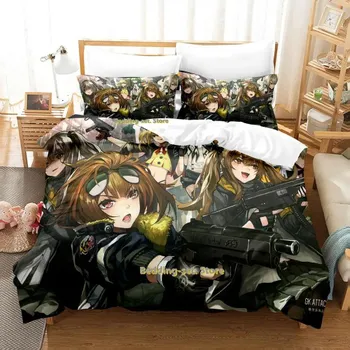 Комплект постельного белья Game Girls Frontline Single Twin Full Queen King Size для взрослых и детей, пододеяльник, наборы для спальни Anime Kawaii 70x133cm 2pcs