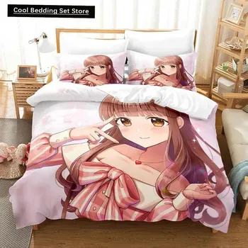 3D Anime Chieri Ogata Bedding Set Duvet Cover Bed Set Quilt Cover Pillowcase Comforter king Queen Size Boys Adult Bedding Set EU single(135x200cm)