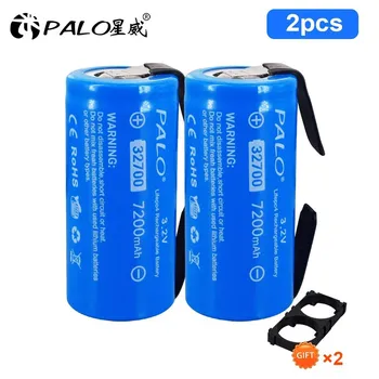 PALO 100% оригинал, 3,2 В, 32700, 7200 мАч, LiFePO4 аккумулятор, 35 А, непрерывный разряд, максимум 55 А, аккумулятор высокой мощности + никелевые листы своими руками