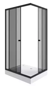 Душевой угол-ограждение «Niagara» NG-018-14QT 100/80 тонированный/чёрный с поддоном универсальный