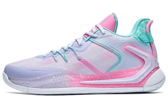 Баскетбольные кроссовки мужские с низким верхом Snow Cyan Purple / Aurora Green / Pink Xtep
