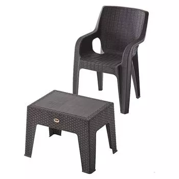 Стол пластиковый Heniver Babel шоколад 435х400х550 мм прямоугольный (SPE-R002)