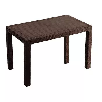 Стол пластиковый Heniver Rattan шоколад 1200х700х750 мм прямоугольный (SPT-R004)