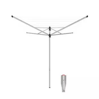 Сушилка для белья напольная Brabantia Lift-O-Matic SplitPole 40 м 1870х2710х2710 мм серая металлик